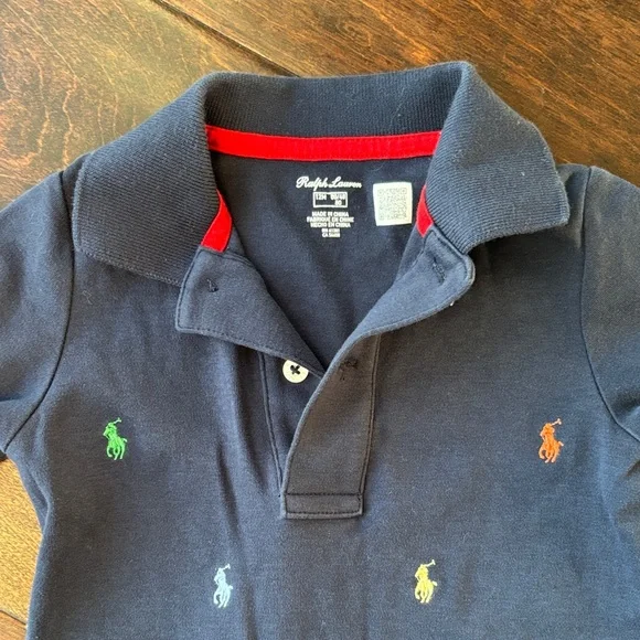 Ralph Lauren Navy One Piece with Colorful Embroidery - Picture 2 of 5